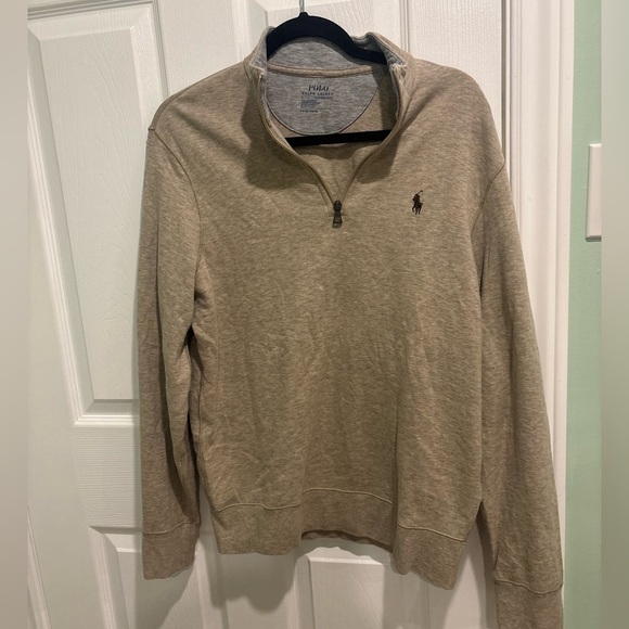 Polo Ralph Lauren Other - Polo Ralph Lauren 1/4 Zip Sweater Men's Beige Size Small